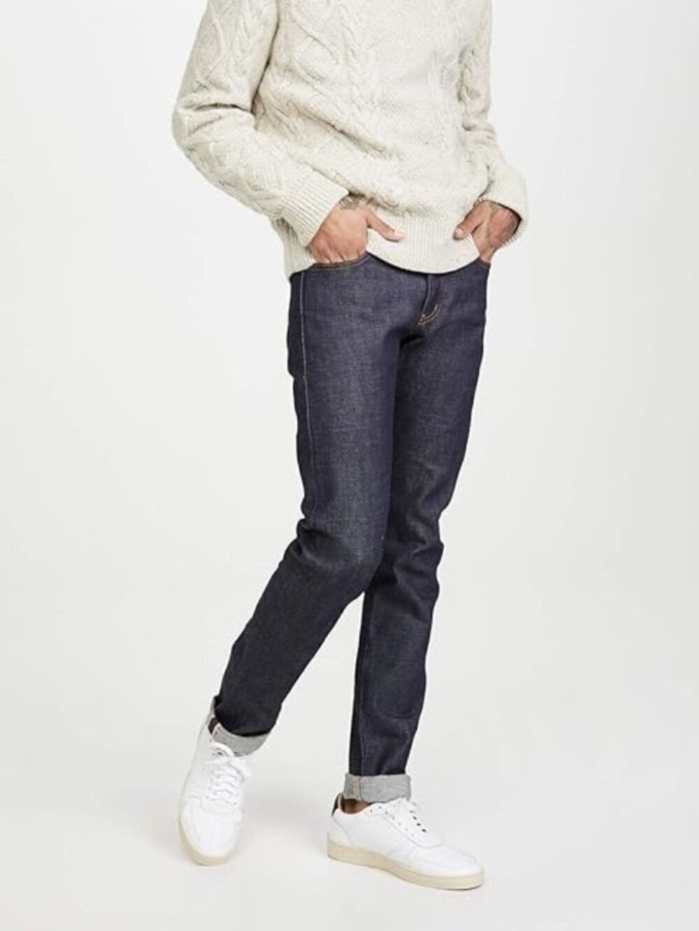 NAKED & FAMOUS Skinny Guy Dirty Fade Selvedge Slim Fit Jeans, Size 32